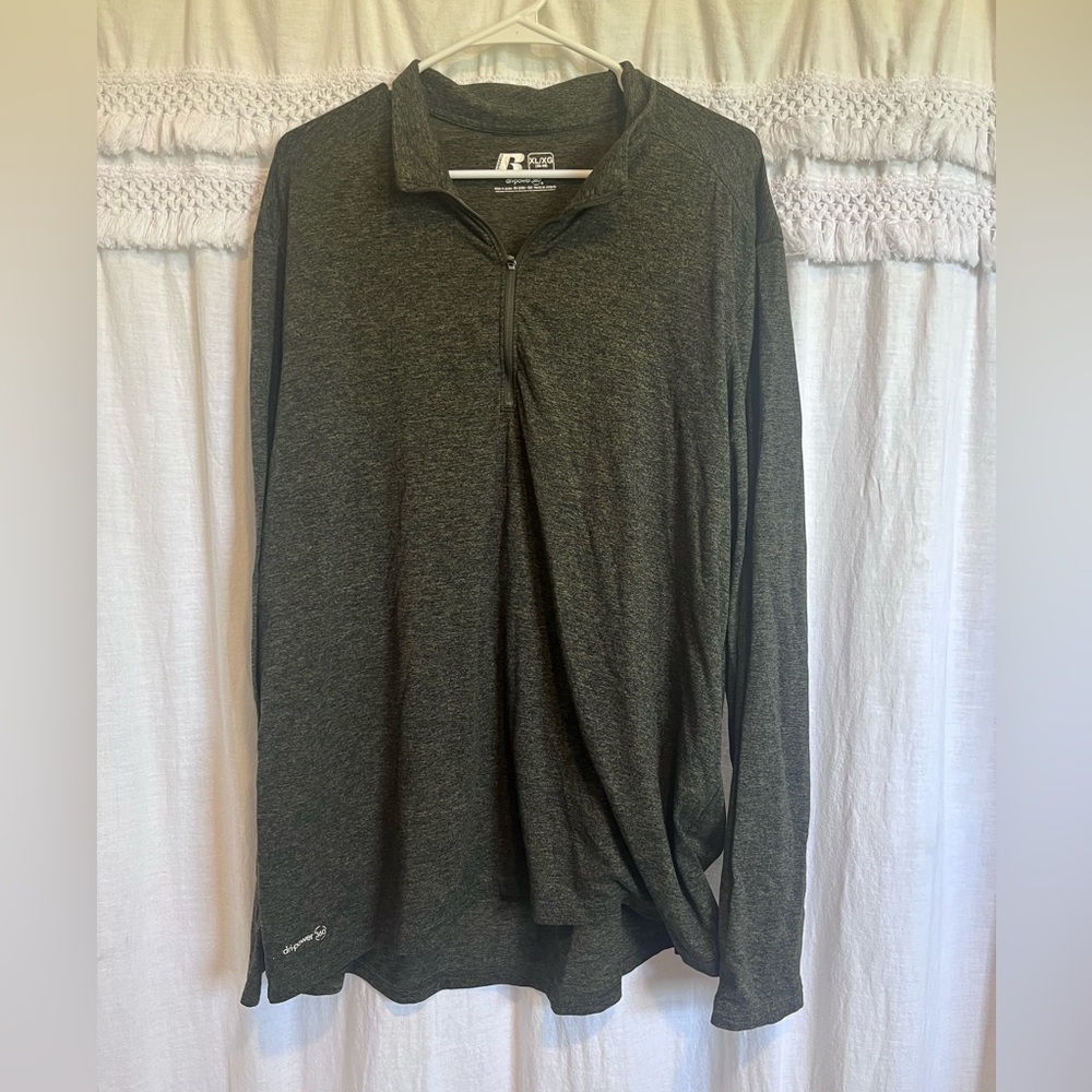 Russell Athletic Men's Olive Long Sleeve Tee